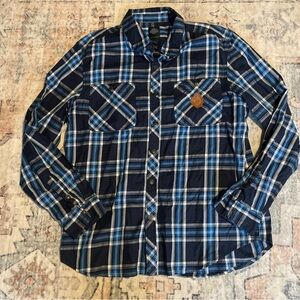 Harley-Davidson Navy & Blue Plaid Button-Down Shirt XL biker